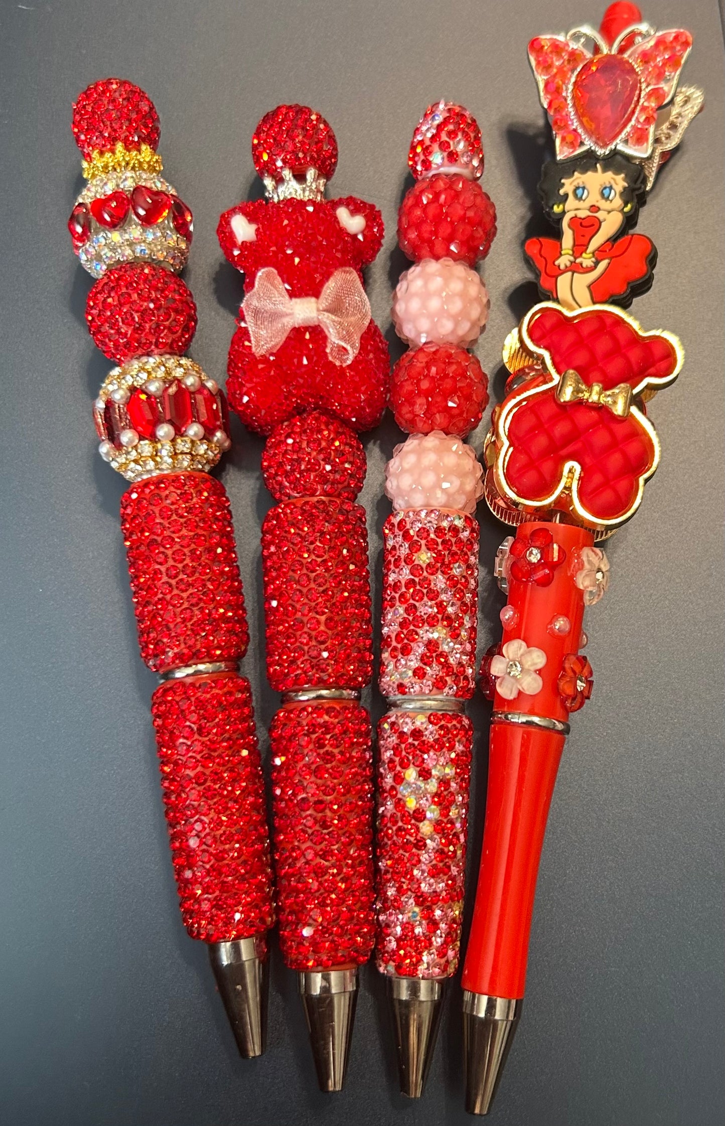 Red Beaded Pens