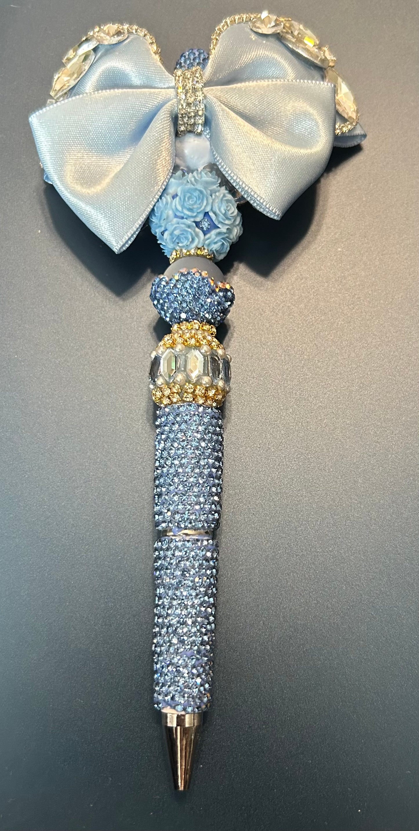 Blue Beaded Pens