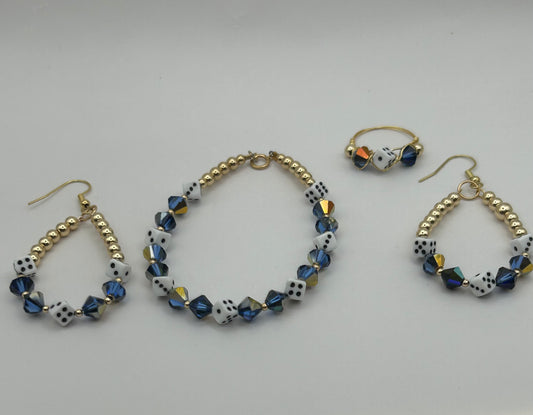 Glacier earring and ring set