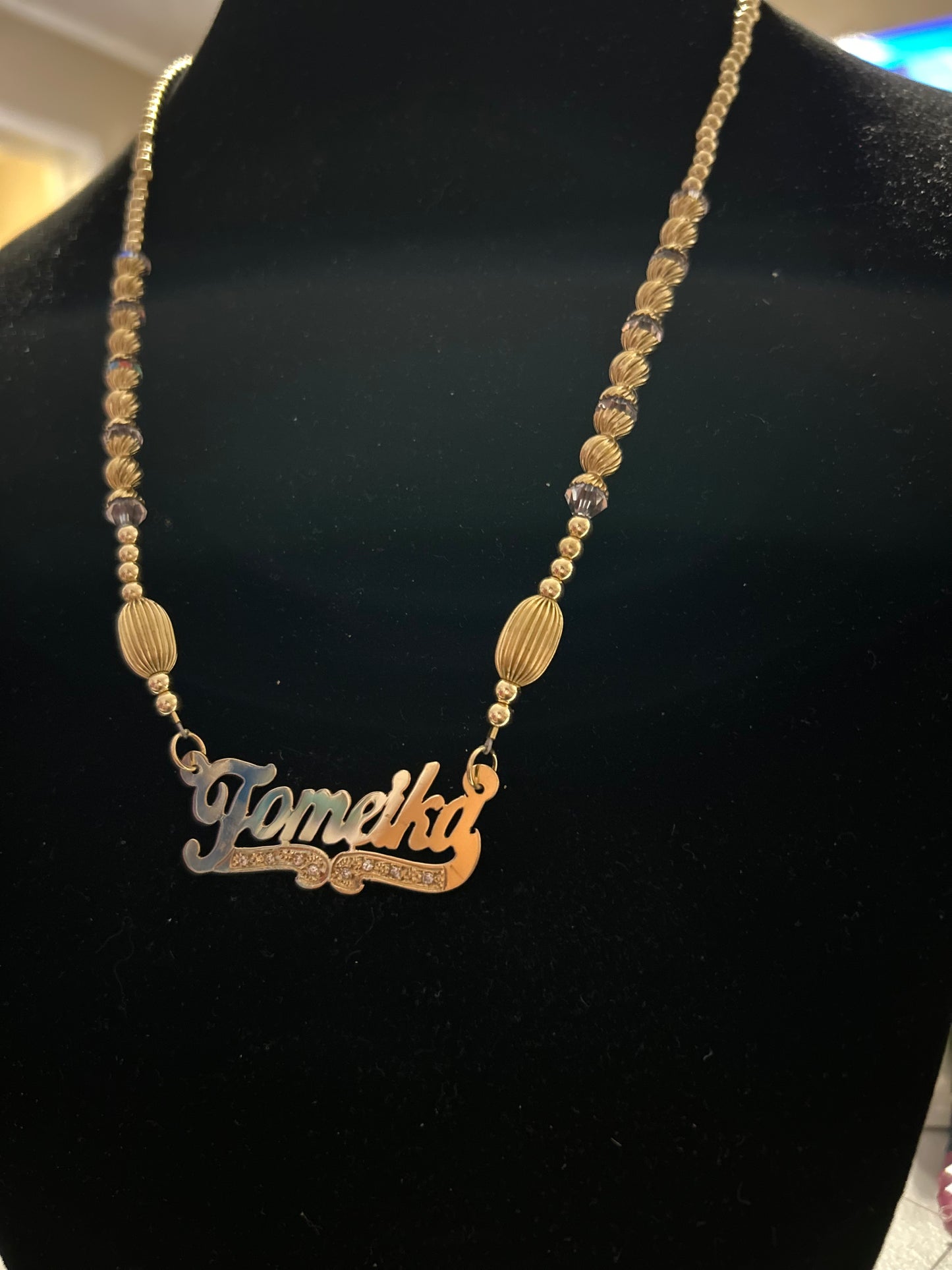 Tee’s Tee’s GoldFilled Name Plate Necklace