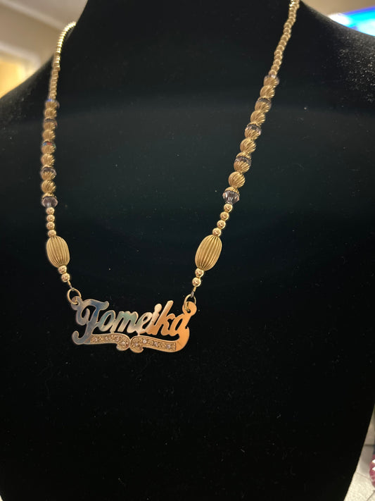 Tee’s Tee’s GoldFilled Name Plate Necklace