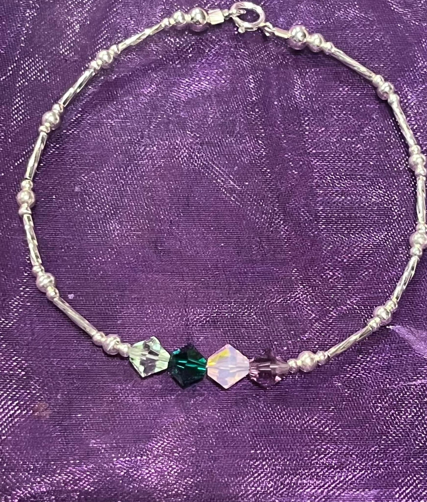 Sterling Silver Anklet Birthstone Bracelets